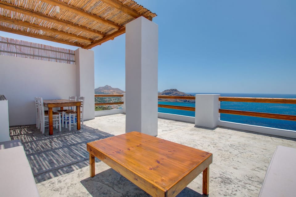 Balcony and sea view of Incredible sea view, private pool, near tavern, Plakias, Crete