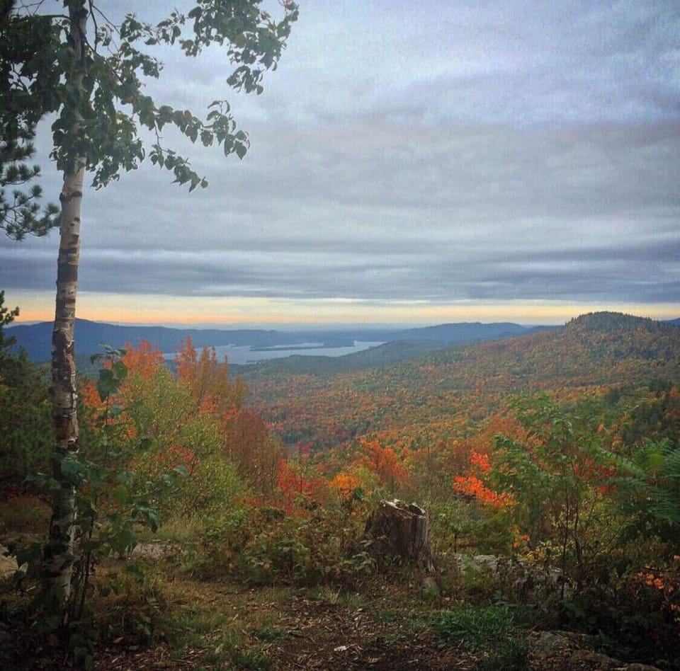 Come see the fall foliage in the Adirondacks! A view from a local hiking trail.