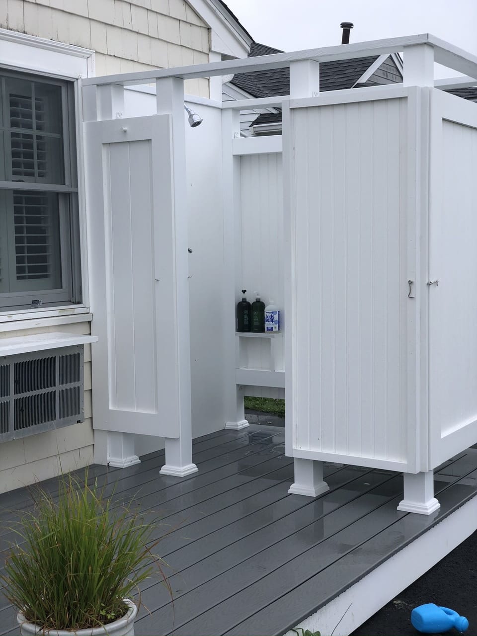 Large outdoor shower.