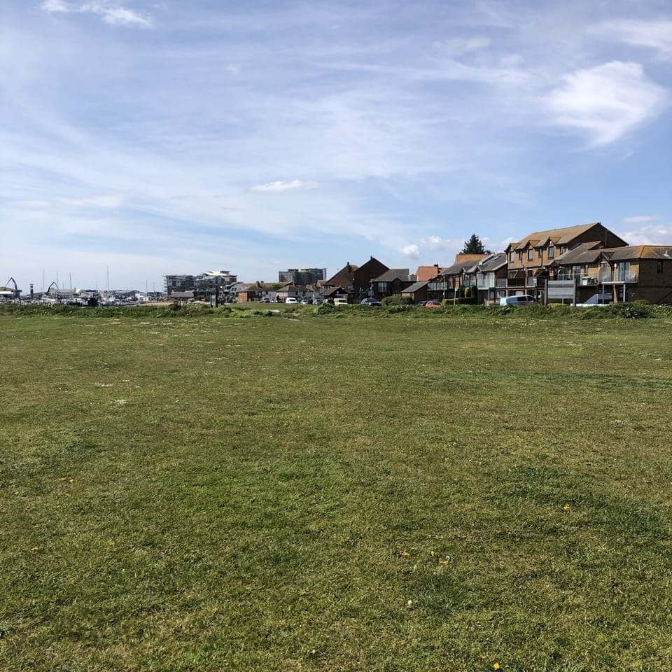 Baiter park, three minutes walk and you are at the sea front