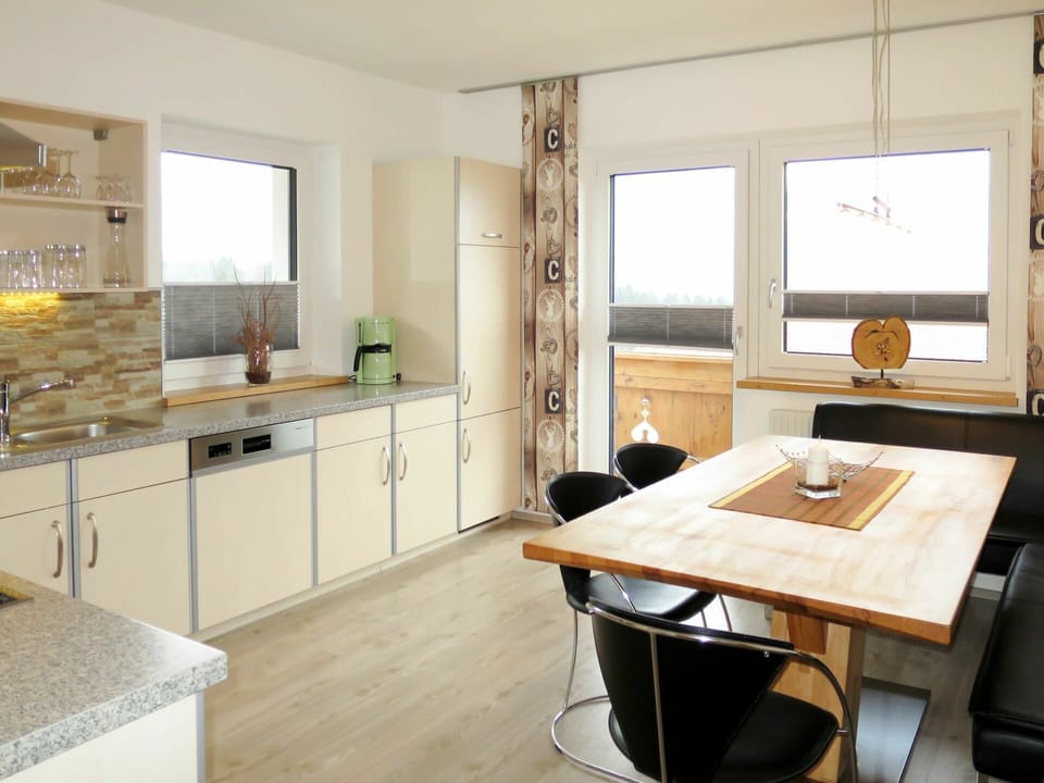 Countertop, Room, Furniture, Property, Kitchen, Interior Design, Cabinetry, Building, Floor, Yellow