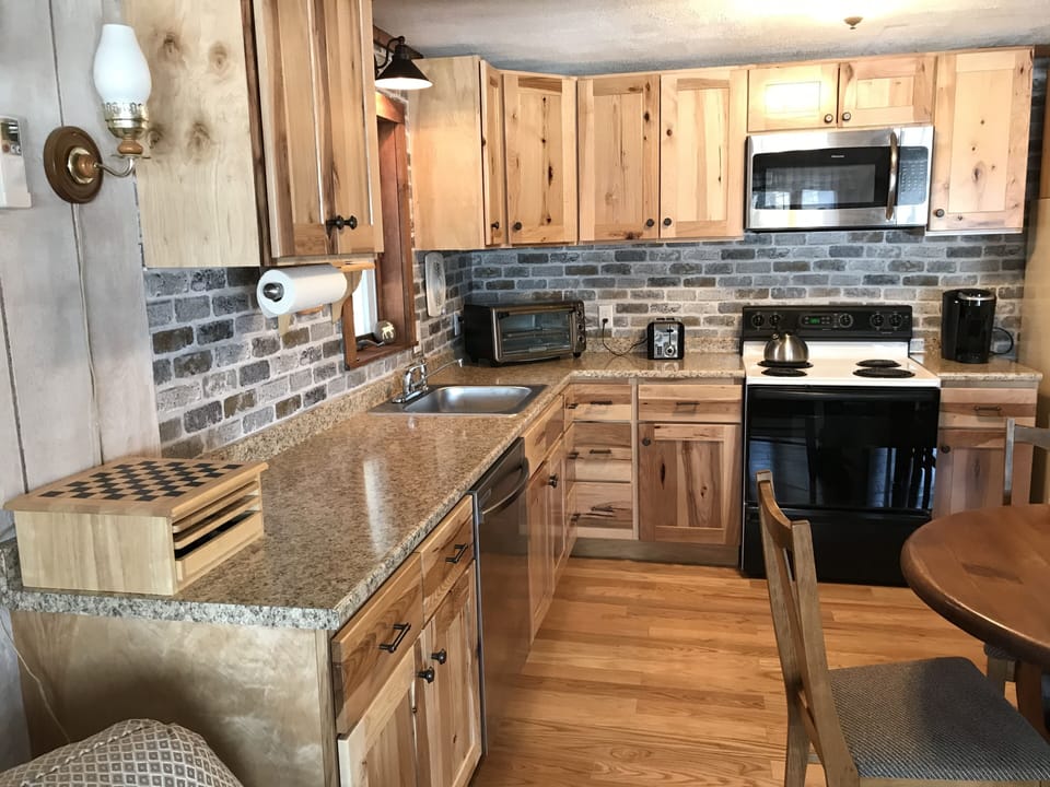 A newly renovated kitchen providing thoughtful convenience.