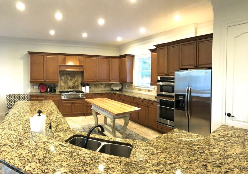 Beautiful large kitchen fully equipped with anything your chef may need. 