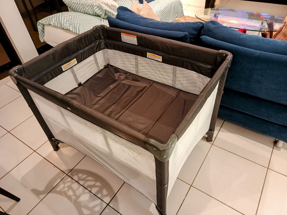 The cot is available upon request