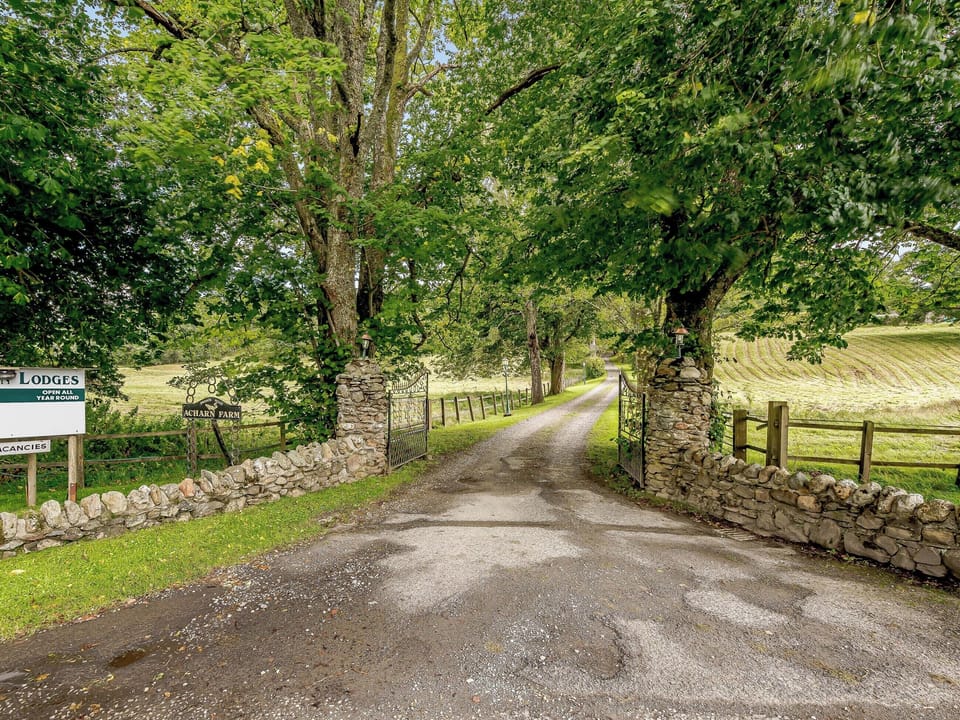 Main entrance | Larch - Archarn Estate Lodges, Killin, near Crianlarich