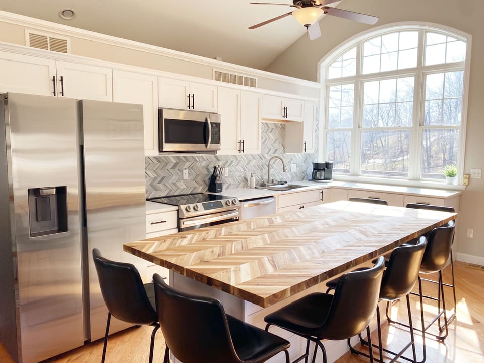All the bright, natural light makes this room the highlight of the home!