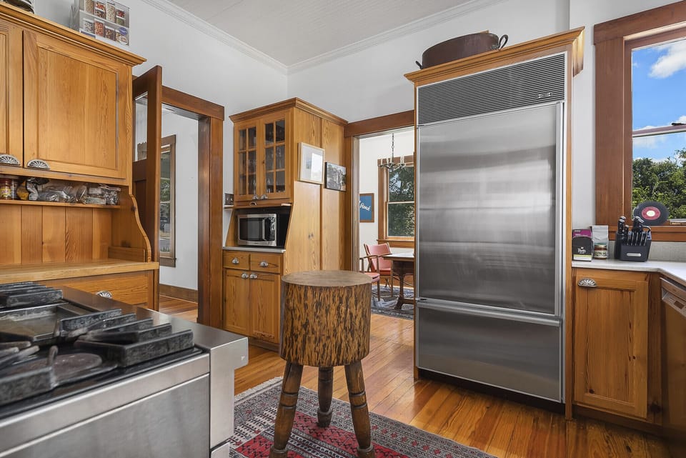 Large Sub-Zero with an ice maker