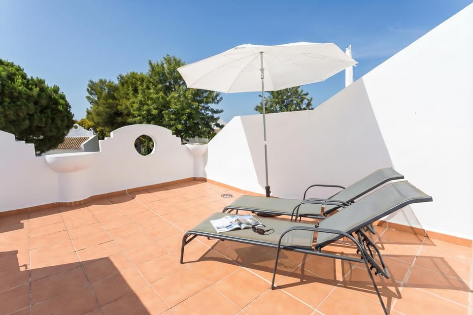 An upstairs terrace where you can relax in complete privacy
