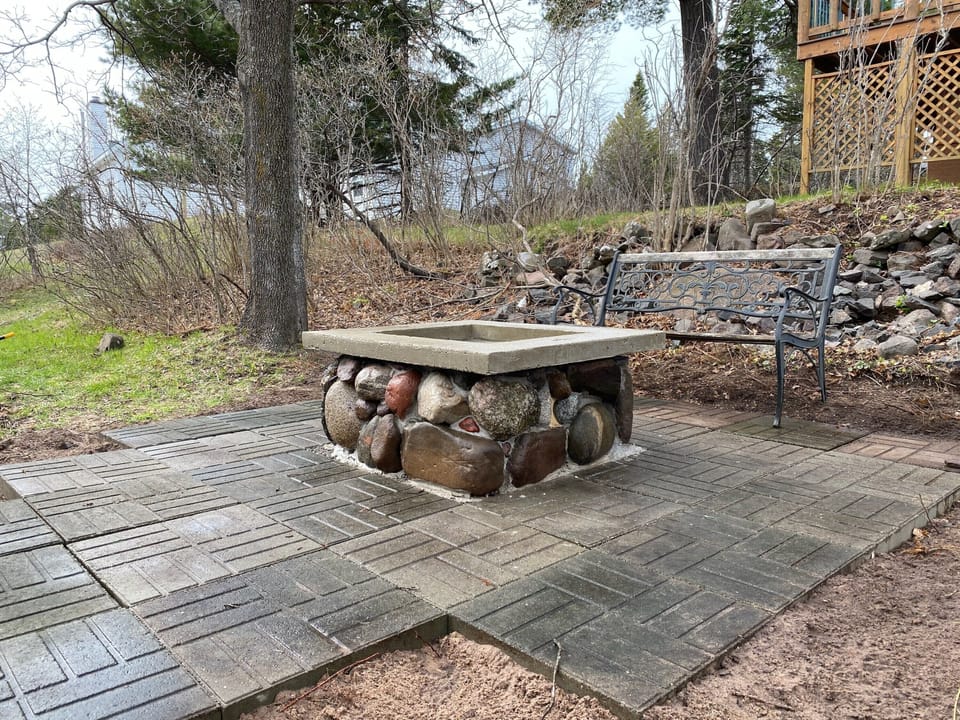 Fire Pit in the Backyard 