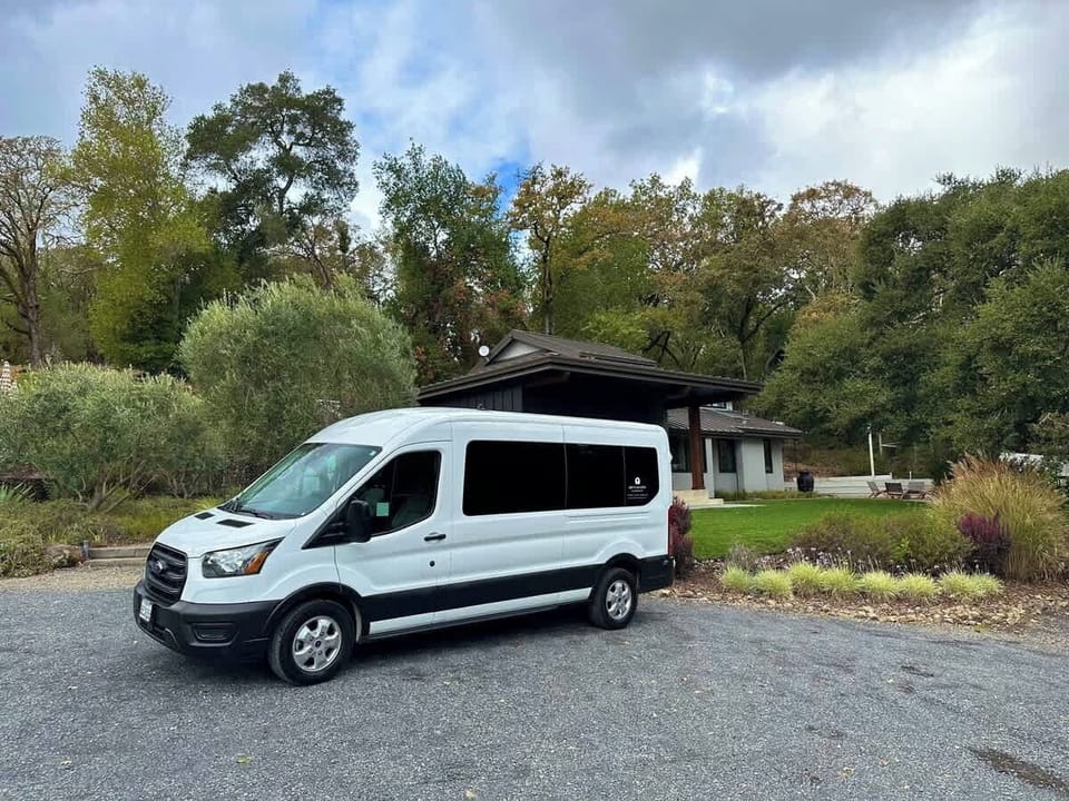 Book our chauffeured 10 passenger Ford transit van!
