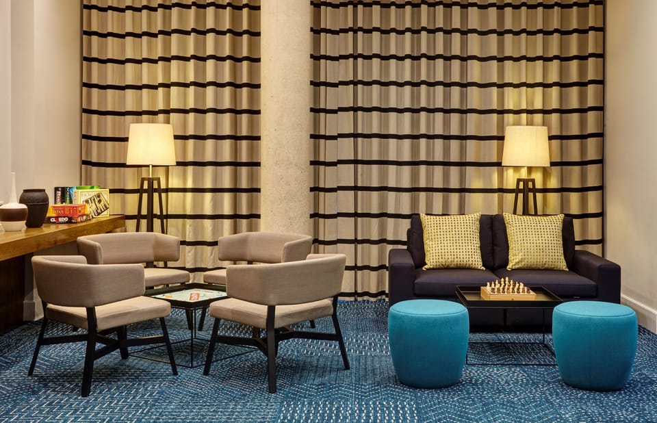 The welcoming lobby provides a lounge area for guests to relax.