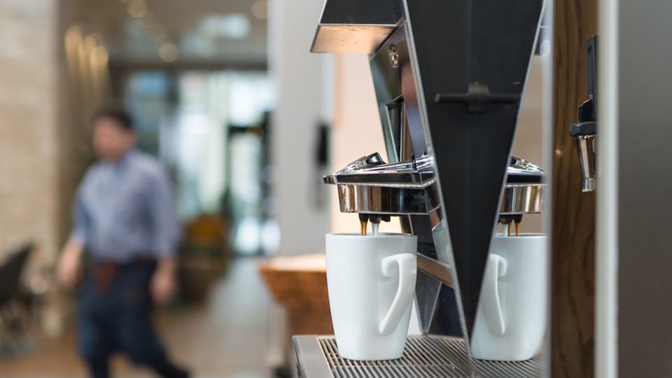 Start your morning with a fresh cup of coffee.