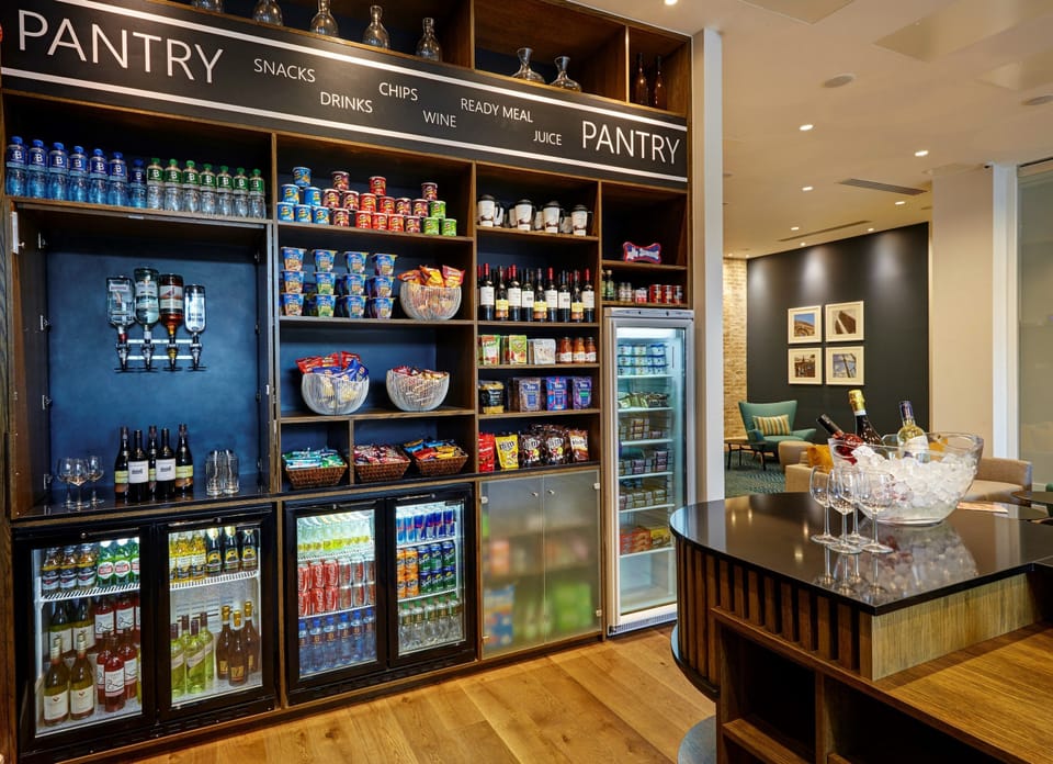 Grab some groceries on-site at The Pantry.