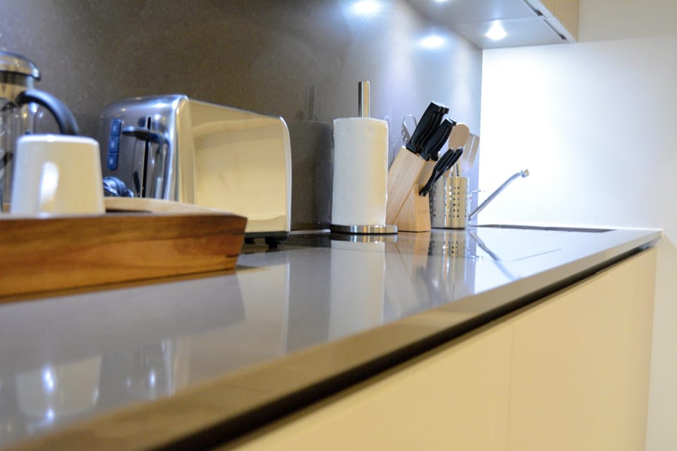 Tuck into a great snack you’ve prepared in your kitchenette.