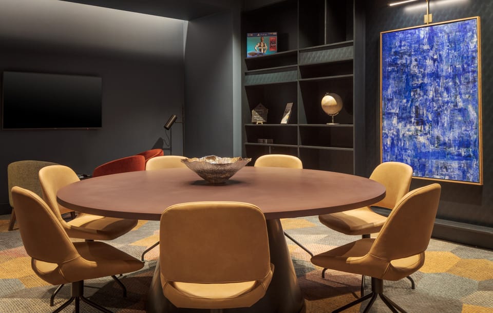 Chat with friends and family in the shared spaces.