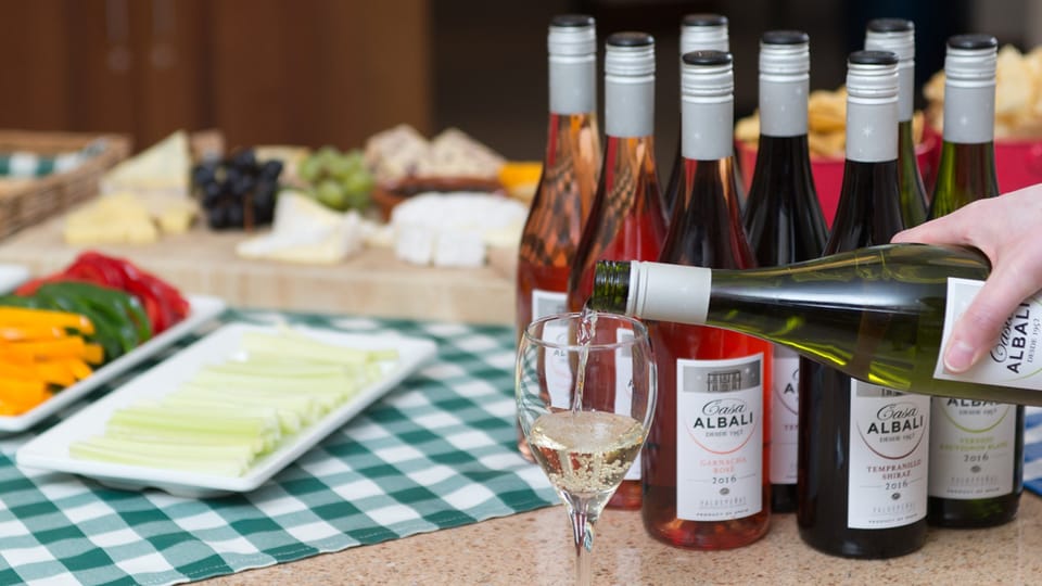Enjoy the evening reception wine hour!