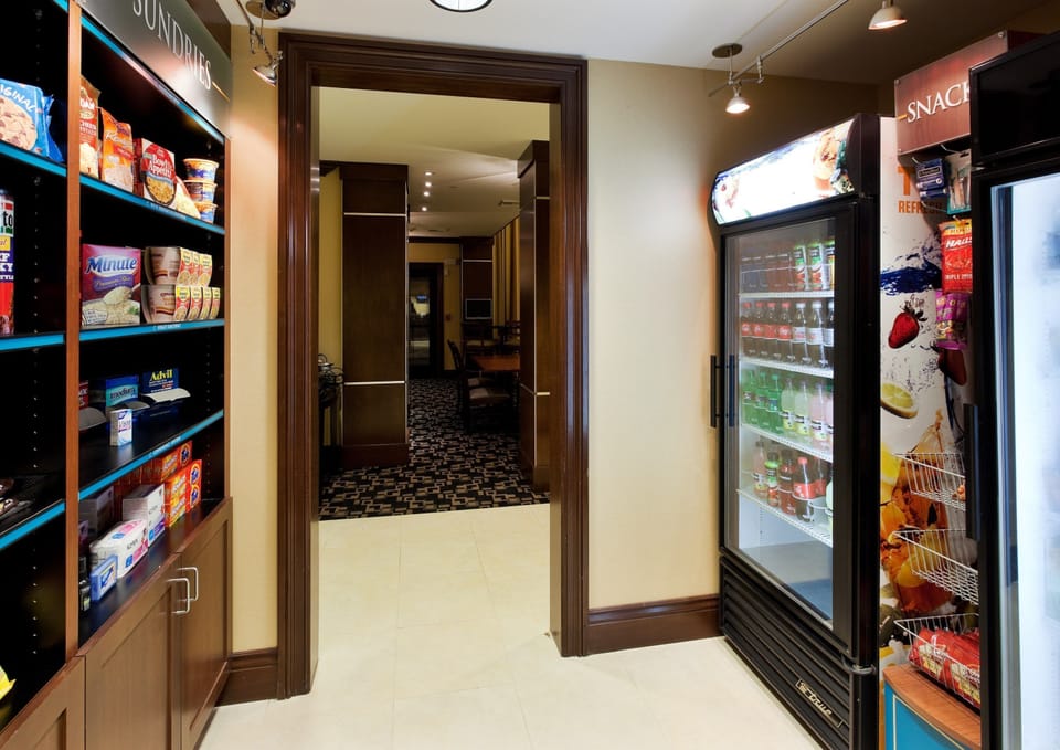 Pick up some snack at the on-site convenience store.