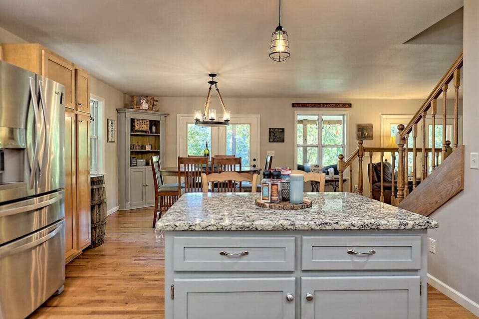 Kitchen island open concept