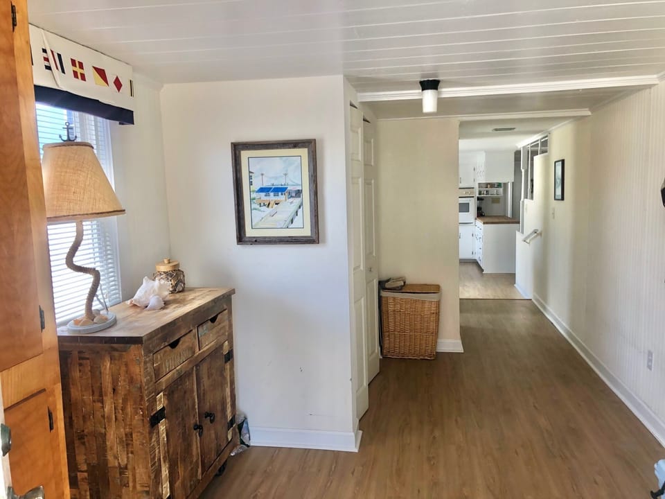 entry and first laundry area on left