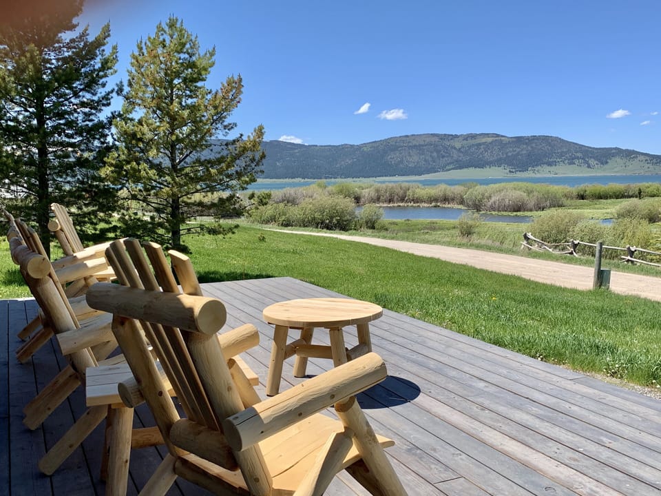 Henry's Lake Haven with spectacular views of Henry's Lake and the mountains.