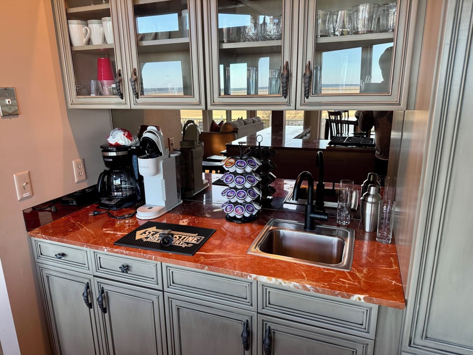 Keurig Coffee maker and regular drip coffee maker. 