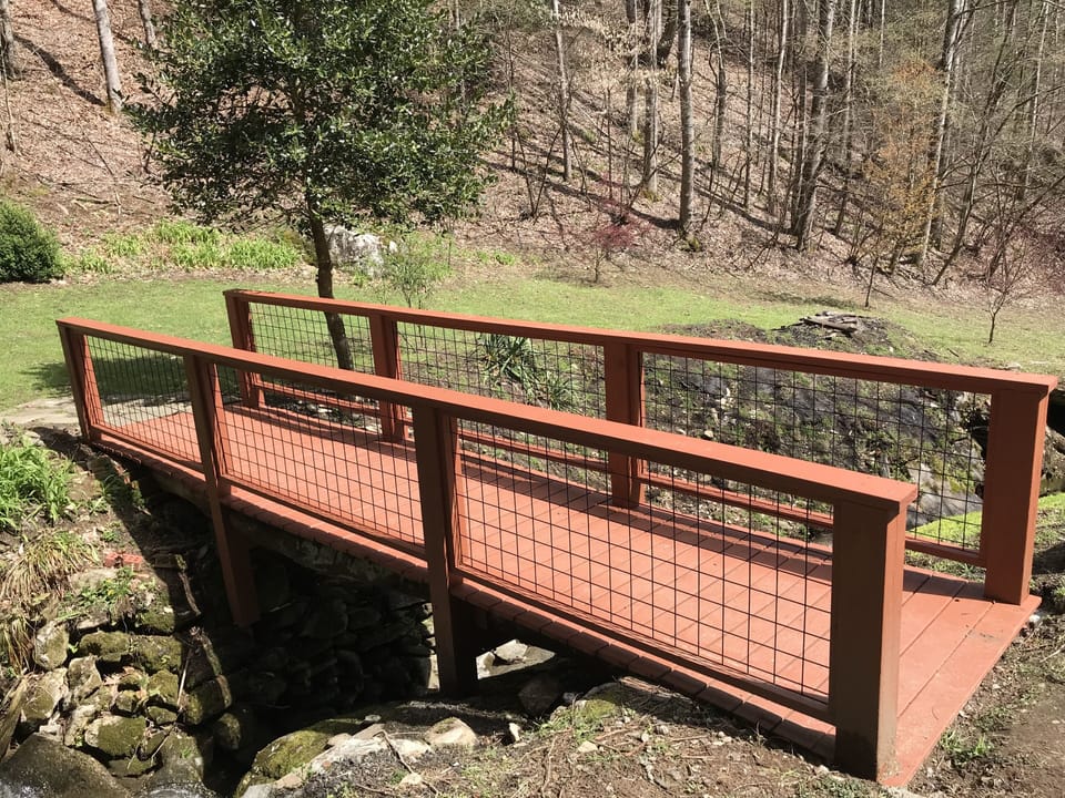 You have to cross the bridge to get to the cabin