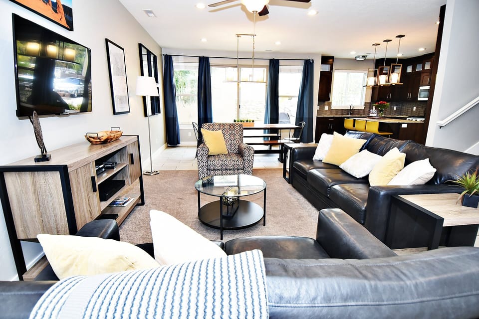 424 Family Room 55" TV, DVD Player, Cable, and Streaming Available