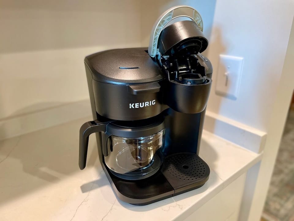 Keurig K-cup and drip coffee maker with a few K-cups to get you started!