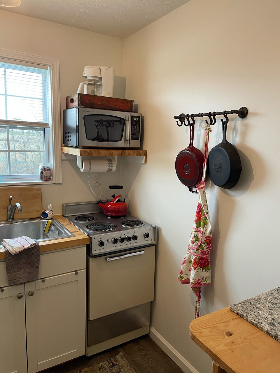 Regular drip coffee maker/pans/tea kettle 