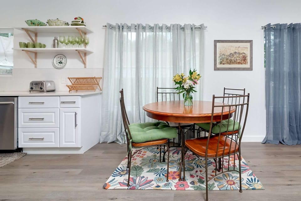 dining table offers seating for 4