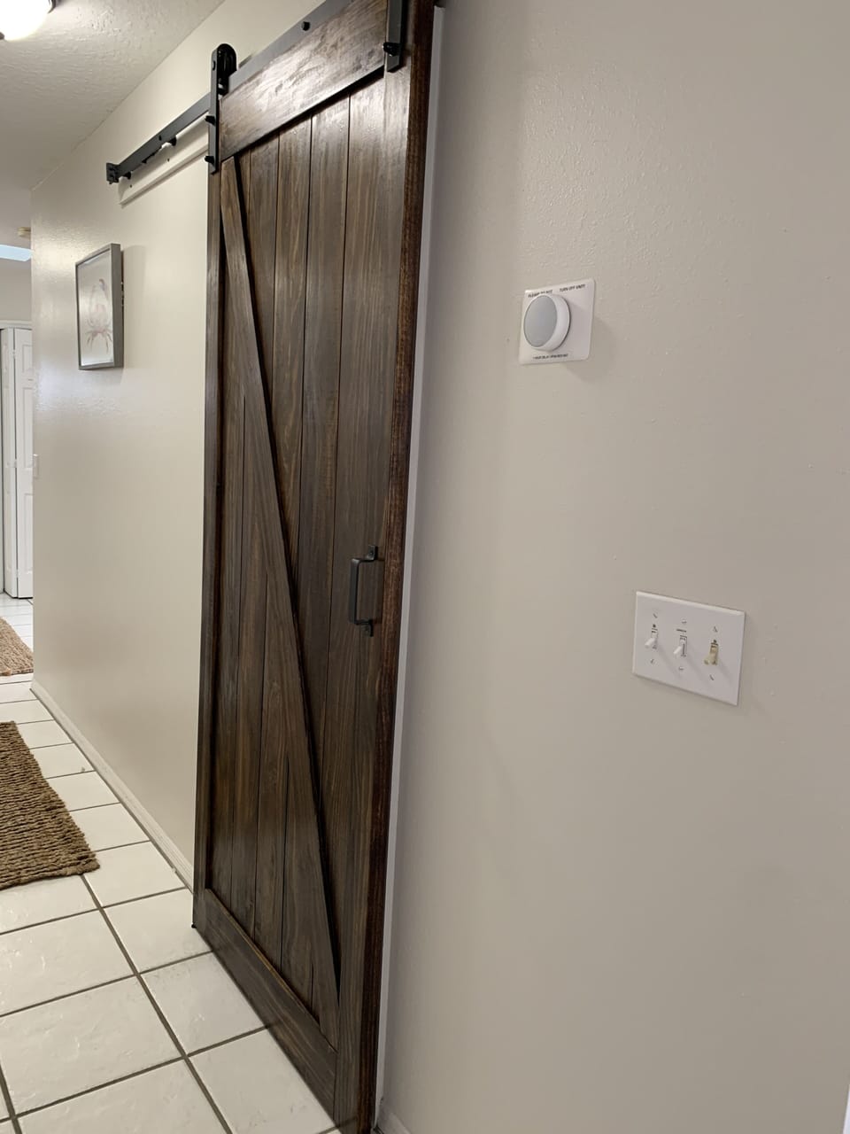 Laundry behind farm door