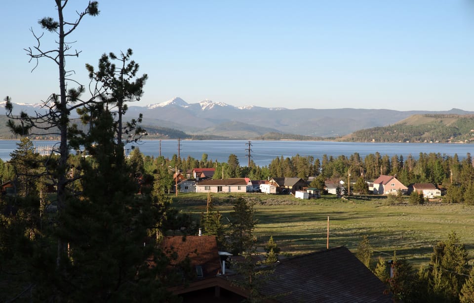 Amazing views of Lake Granby from upper deck.