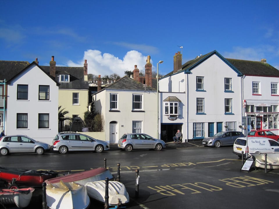Property fronting onto quayside.