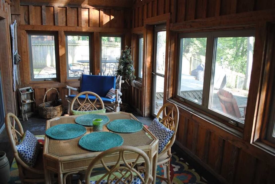 Our outdoor dining area is even better if you open all the windows!