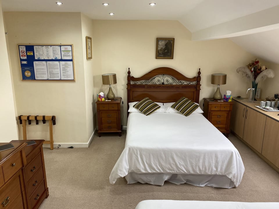 Main double bed next to door