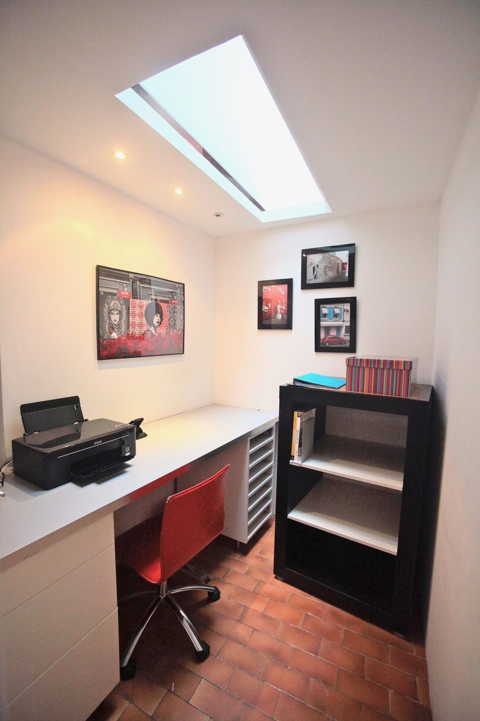 Small office with lightwell off kitchen
