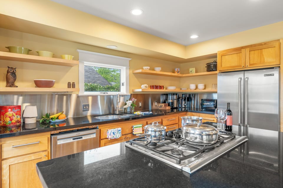 Spacious cooking area designed for convenience and comfort.