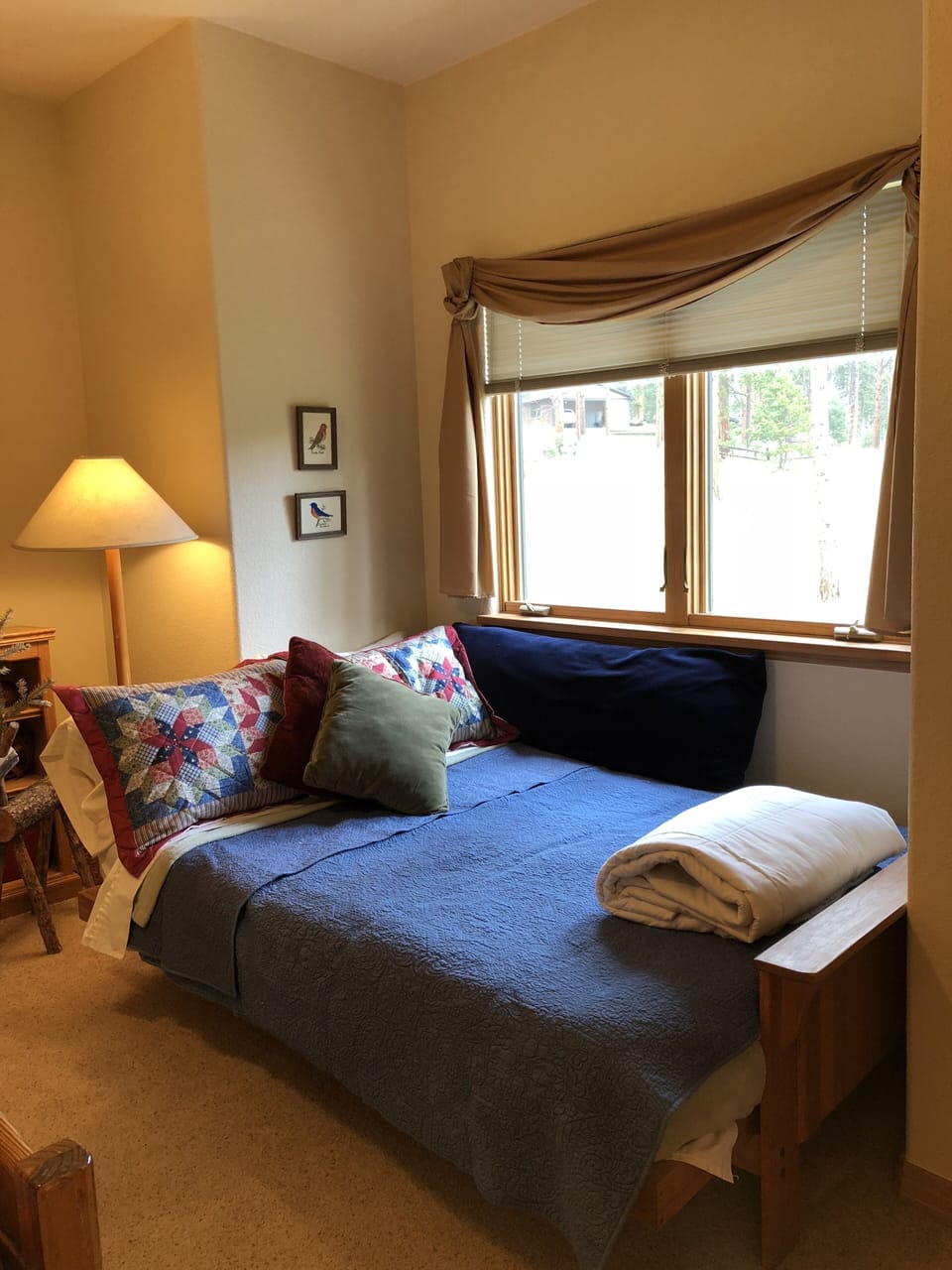 If the kids want to be near you :) Double futon couch in queen bedroom.