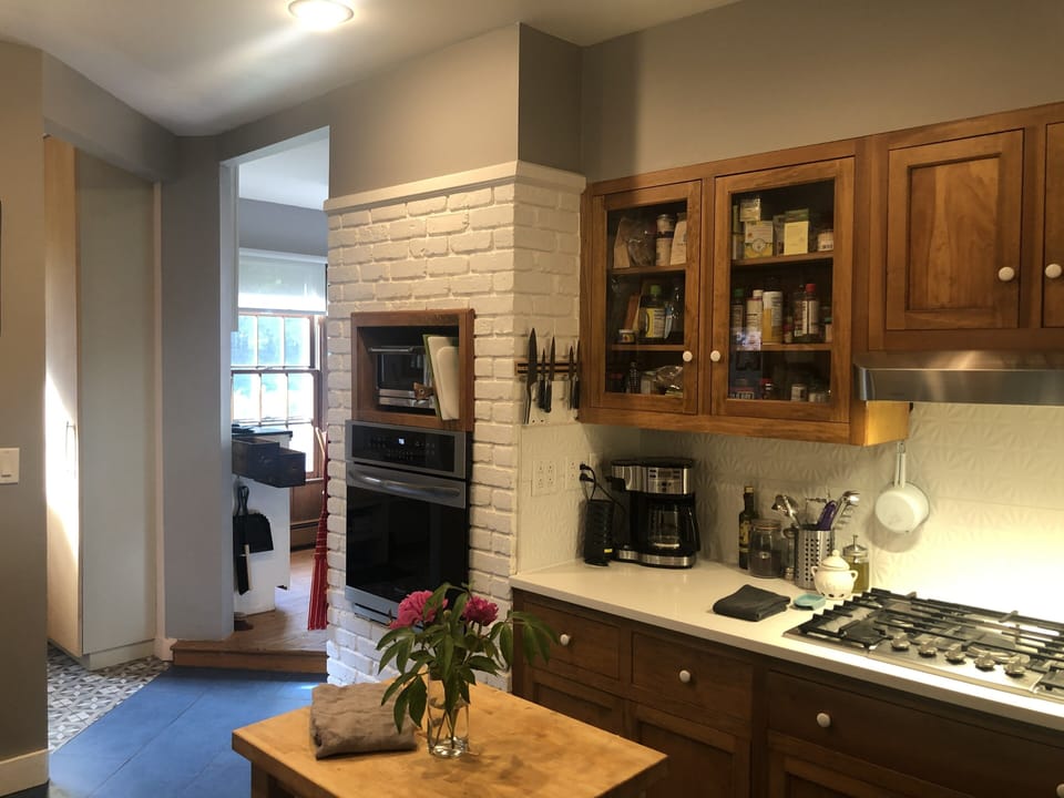 Kitchen, looking toward mud room and breakfast nook