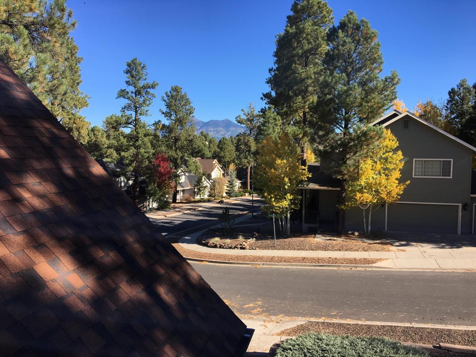 Views of peaks from two bedrooms and front patio