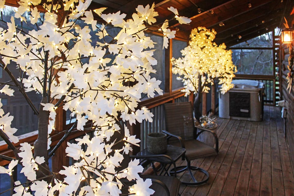 Pet Friendly Cabin in Pigeon Forge - Spa Dee Dah - main level screened in back porch