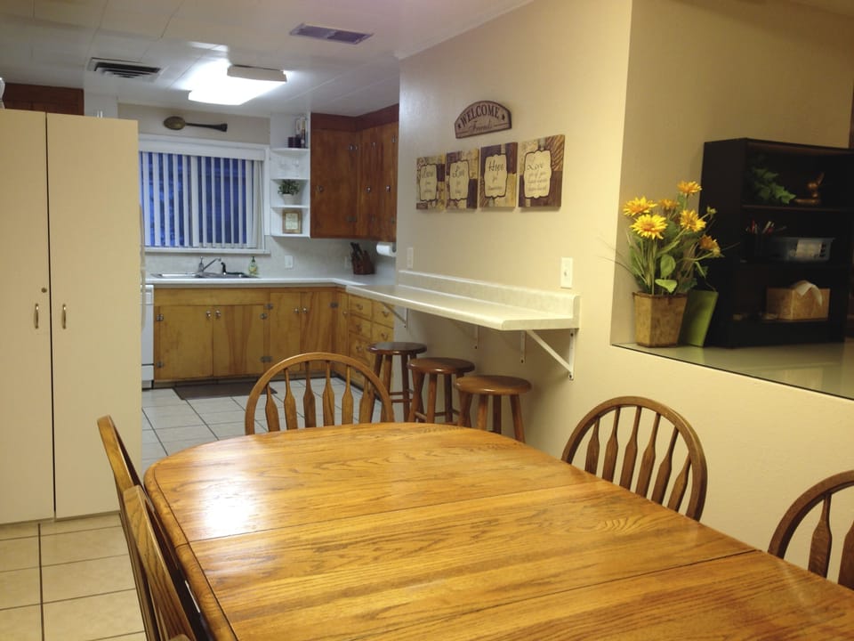Kitchen from Dining Table 