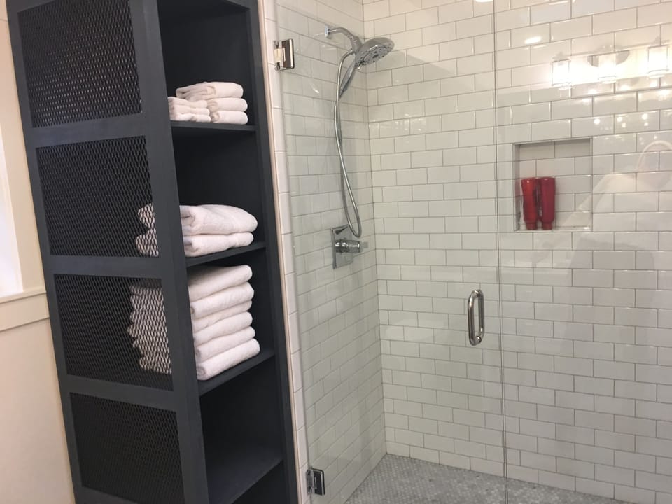 Upstairs shower.
