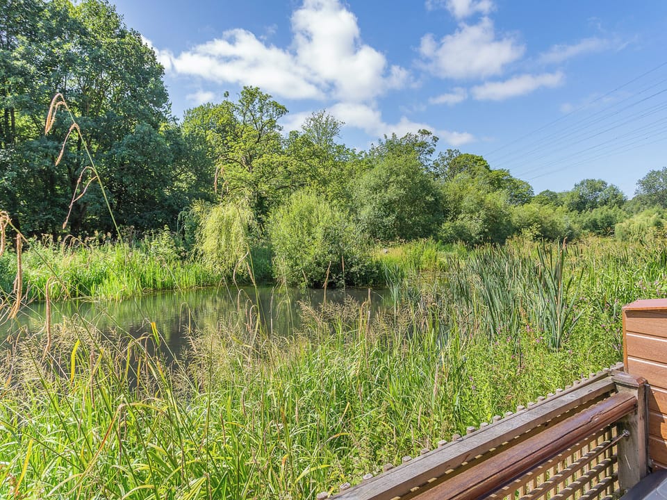 Small balcony with stunning views | Waterside Lodge Thirteen, Elland, near Brighouse 