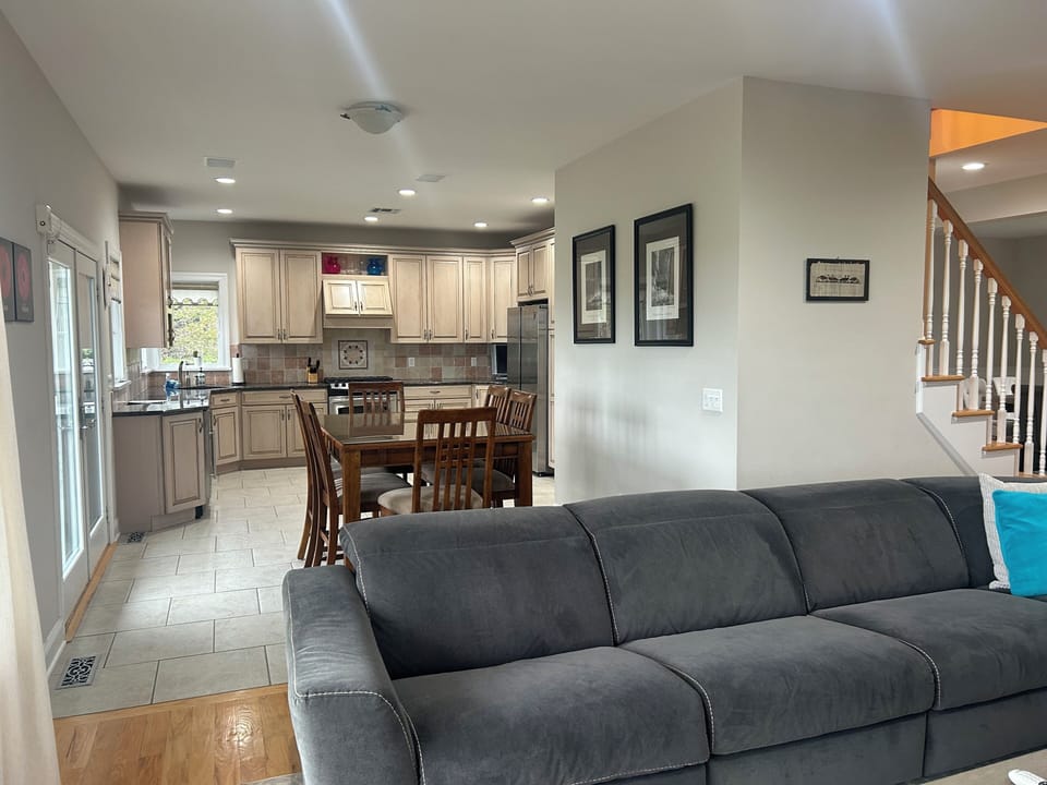Living room and kitchen view