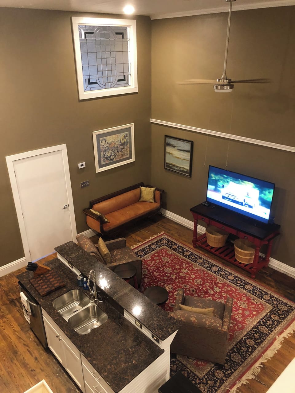 Living room/Kitchen from loft