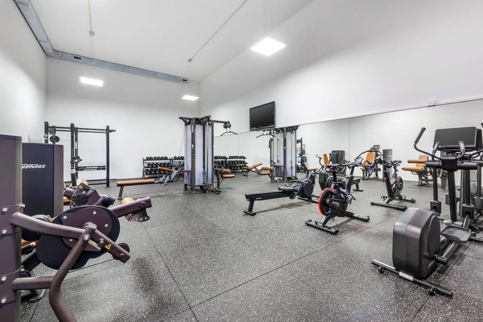 Keep up your routine at the well-equipped fitness center with modern gym facilities.