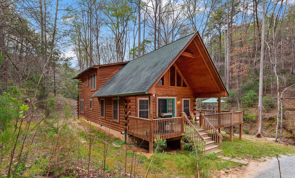 Cozy cabin tucked in the forest