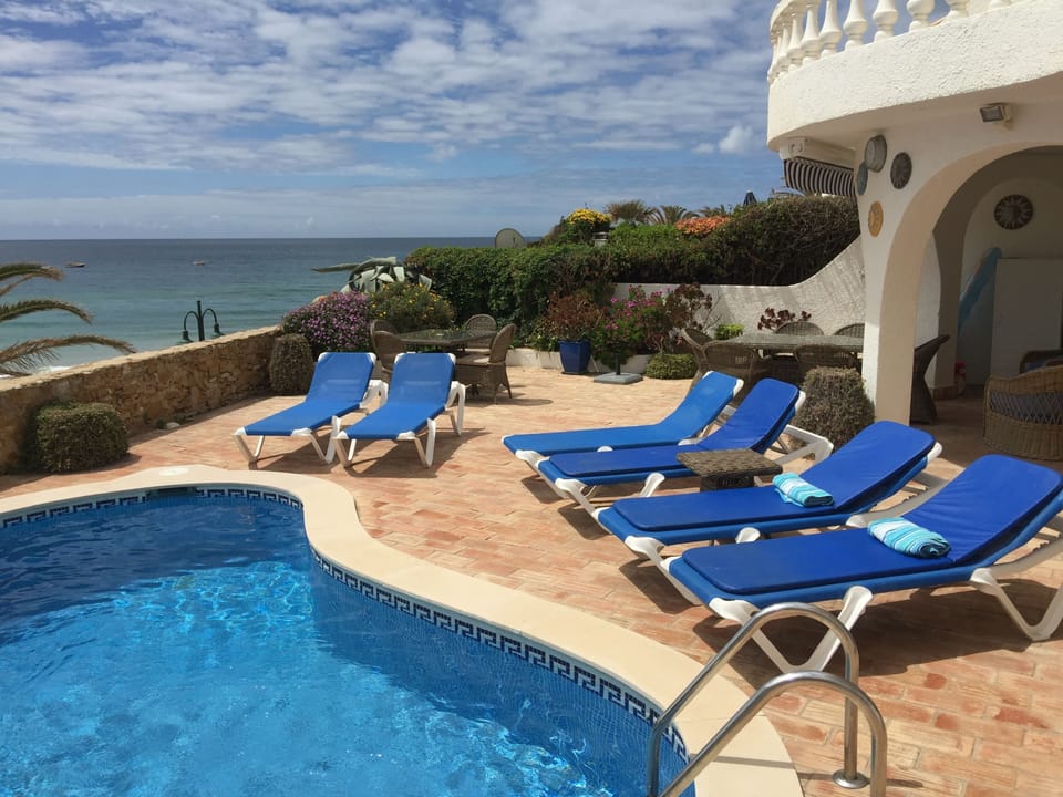 Overlooking the ocean and beach