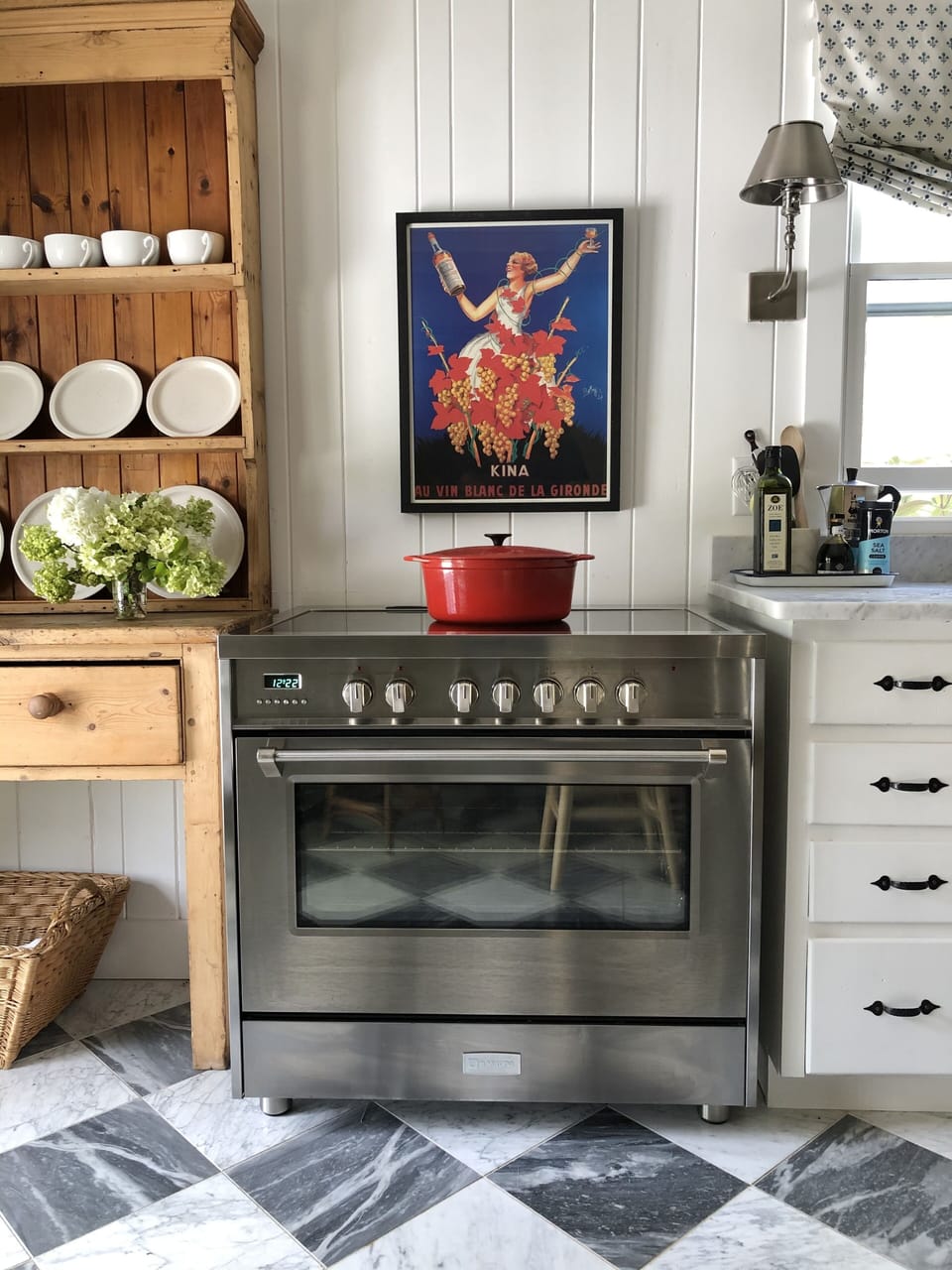 Kitchen with fire place